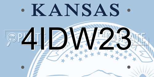 4IDW23 Kansas License Plate