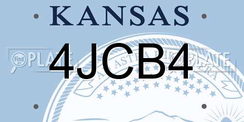 4JCB4 Kansas License Plate