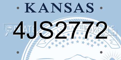 4JS2772 Kansas License Plate