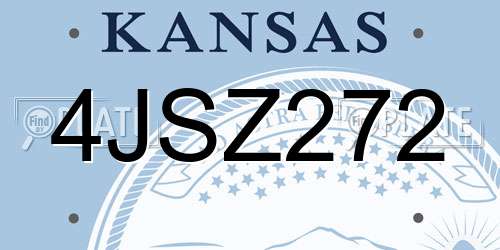 4JSZ272 Kansas License Plate