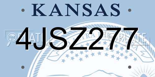 4JSZ277 Kansas License Plate