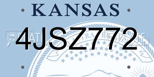 4JSZ772 Kansas License Plate
