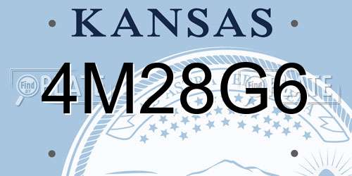 4M28G6 Kansas License Plate