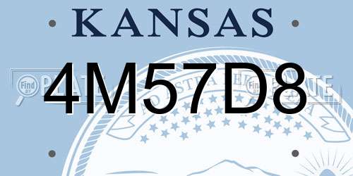 4M57D8 Kansas License Plate
