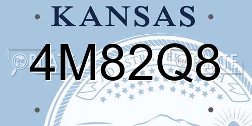 4M82Q8 Kansas License Plate