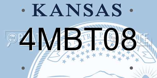 4MBT08 Kansas License Plate