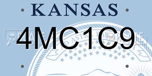 4MC1C9 Kansas License Plate
