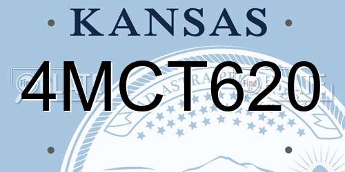 4MCT620 Kansas License Plate