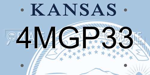 4MGP33 Kansas License Plate
