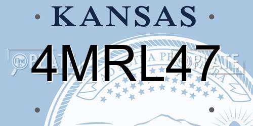 4MRL47 Kansas License Plate