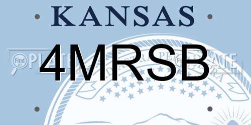 4MRSB Kansas License Plate