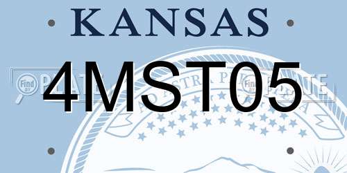 4MST05 Kansas License Plate