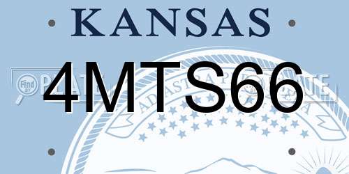 4MTS66 Kansas License Plate