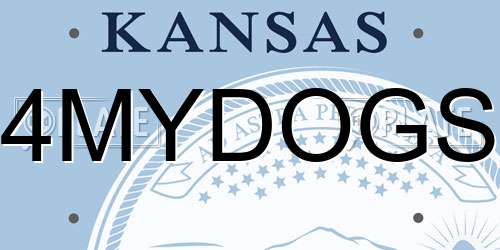 4MYDOGS Kansas License Plate