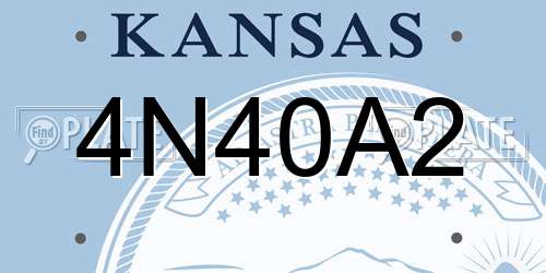 4N40A2 Kansas License Plate