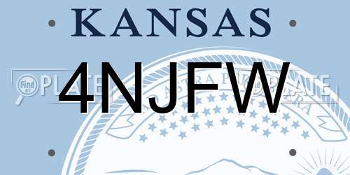 4NJFW Kansas License Plate