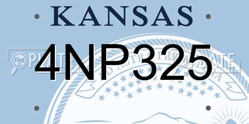 4NP325 Kansas License Plate