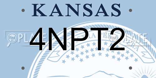 4NPT2 Kansas License Plate