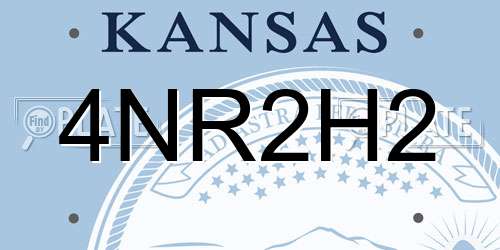 4NR2H2 Kansas License Plate