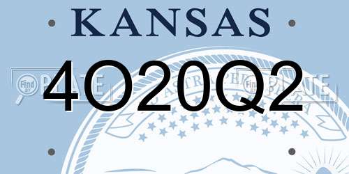 4O20Q2 Kansas License Plate