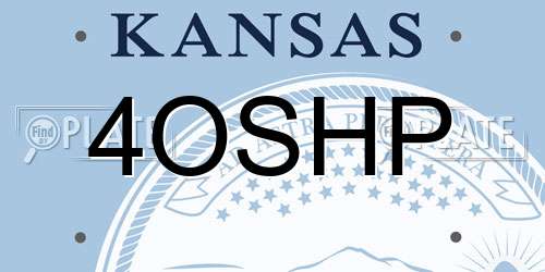 4OSHP Kansas License Plate