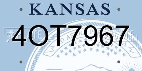 4OT7967 Kansas License Plate