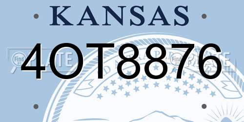 4OT8876 Kansas License Plate