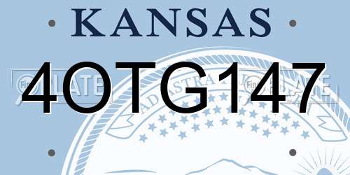 4OTG147 Kansas License Plate