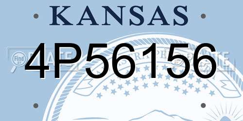 4P56156 Kansas License Plate