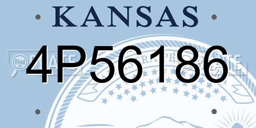 4P56186 Kansas License Plate