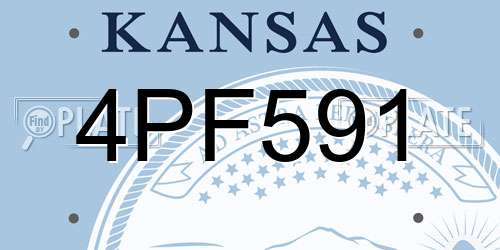 4PF591 Kansas License Plate
