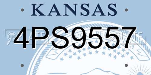 4PS9557 Kansas License Plate