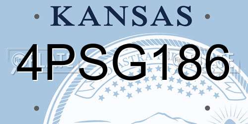 4PSG186 Kansas License Plate