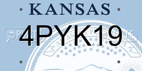 4PYK19 Kansas License Plate