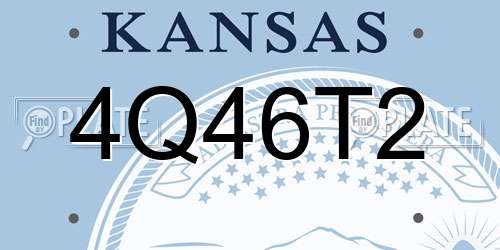 4Q46T2 Kansas License Plate