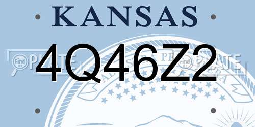 4Q46Z2 Kansas License Plate
