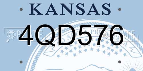 4QD576 Kansas License Plate