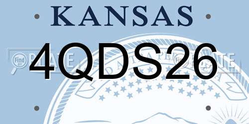4QDS26 Kansas License Plate