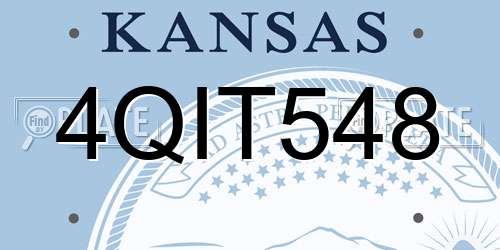 4QIT548 Kansas License Plate