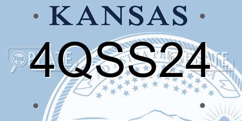 4QSS24 Kansas License Plate
