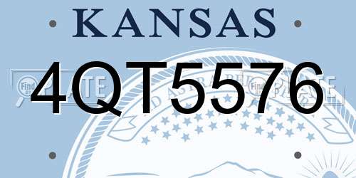 4QT5576 Kansas License Plate