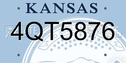 4QT5876 Kansas License Plate
