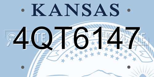 4QT6147 Kansas License Plate
