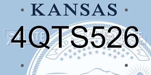 4QTS526 Kansas License Plate