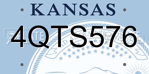 4QTS576 Kansas License Plate