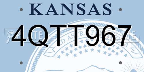 4QTT967 Kansas License Plate