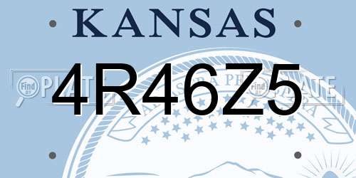 4R46Z5 Kansas License Plate
