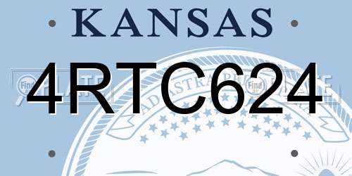4RTC624 Kansas License Plate