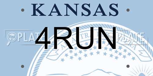 4RUN Kansas License Plate