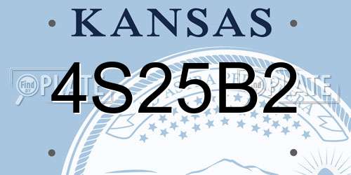 4S25B2 Kansas License Plate